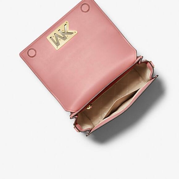 K10 NWT Michael Kors Mimi Medium Leather Messenger Bag Primrose - Picture 5 of 6